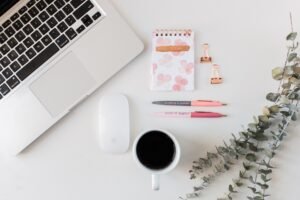 Minimalist workspace promoting digital balance and focused intentional living